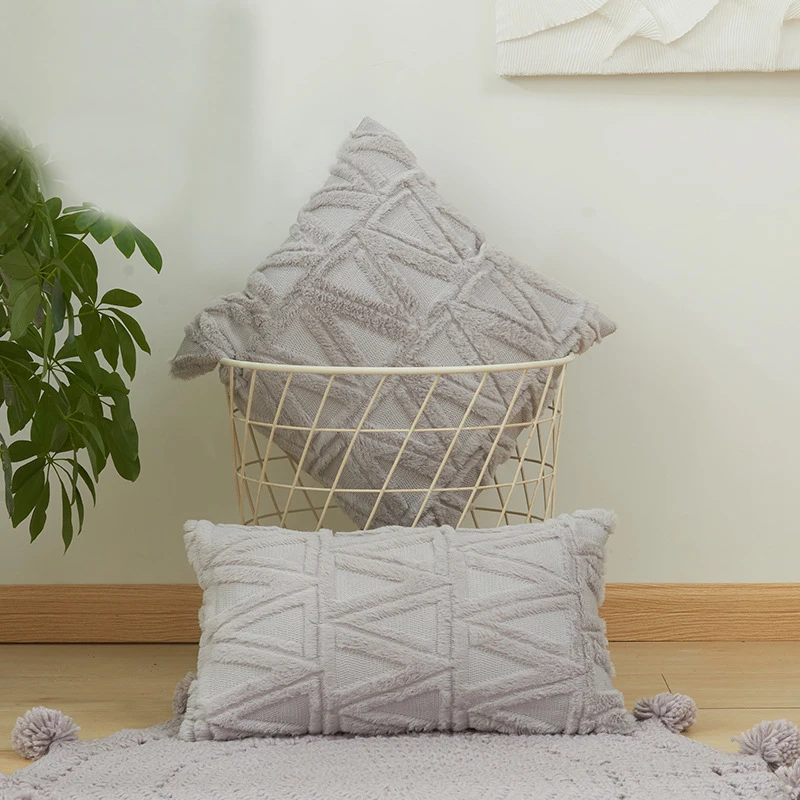 Plush Cushion Covers 30x50/40/45/50/60/65CM For Living Room