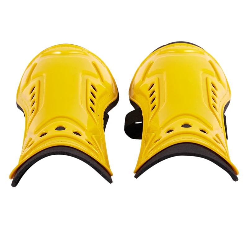 Желтый Прочный 1 пара соревнований про футбол голень Защитные колодки Shinguard протектор