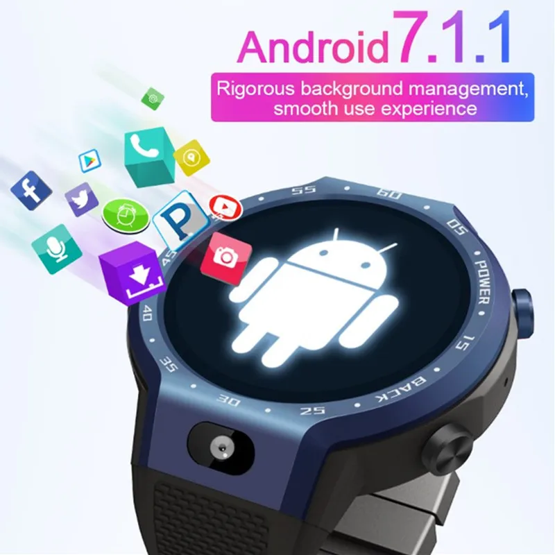 Смарт-часы с двойной системой Android 7,1, 1,39 Дюймов, 5 МП, HD камера, 4G, Интернет, Wi-Fi, смартфон, спортивный, пульсометр, gps, умные часы, MP4, MP3