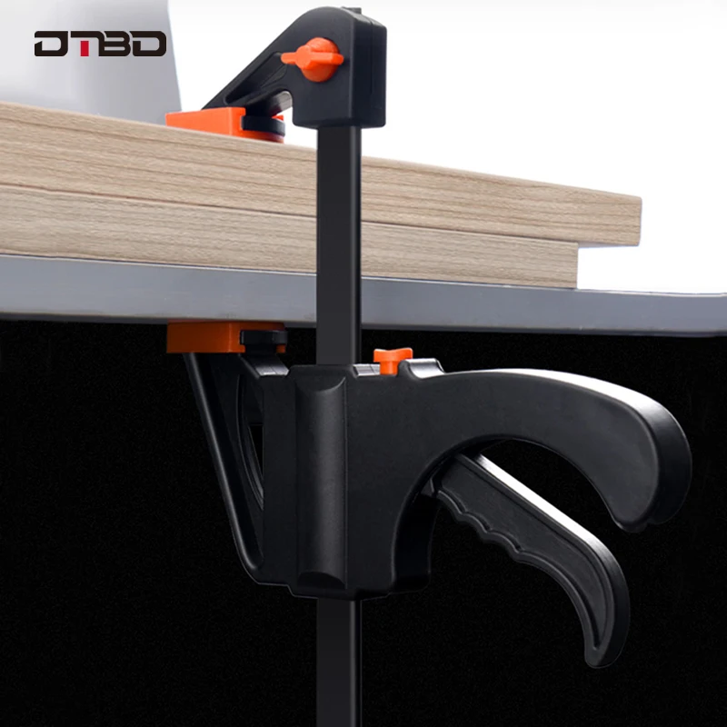

DTBD 6inch Fast Ratchet Wheel To Move Up And Down F Clamp Heavy Wood Work Rod Set Woodworking Fixture Diy Hand Tool