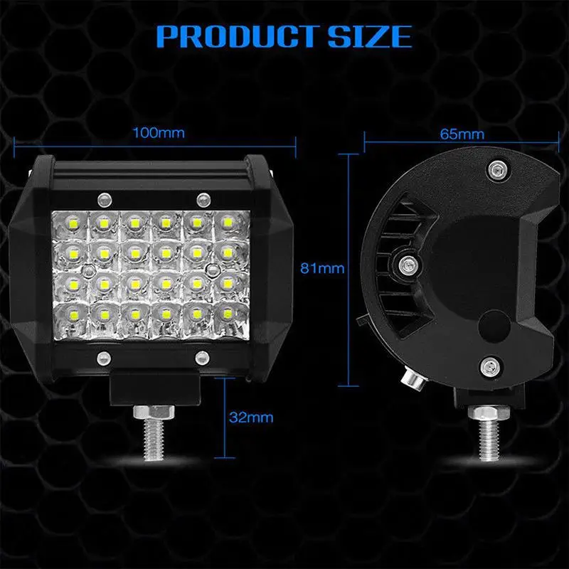 200W 4INCH 24LED Combo Work Light Bar Spotlight Off-road Driving Fog Lamp Waterproof for Truck Boat motion sensor for led flood lights