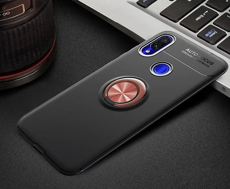 Для Redmi Note 7 Pro Redmi 7 7A металлический Невидимый кольцевой кронштейн TPU чехол для Redmi Note6 Note 6 Pro Магнитный поглощающий чехол