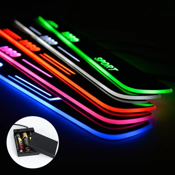

LED Door Sill For Mercedes Benz X204 GLK250 GLK300 Streamed Light Scuff Plate Acrylic Battery Car Door Sills Accessories