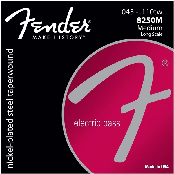 8250M Fender 8250's никелированные Струны для бас-гитары, средние, 4/5 струны - Цвет: 8250M