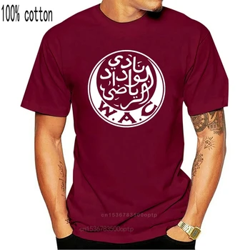 Wydad informal-Camiseta de algodón para hombre, Camiseta de manga corta con estampado del Club de atletismo, 100%