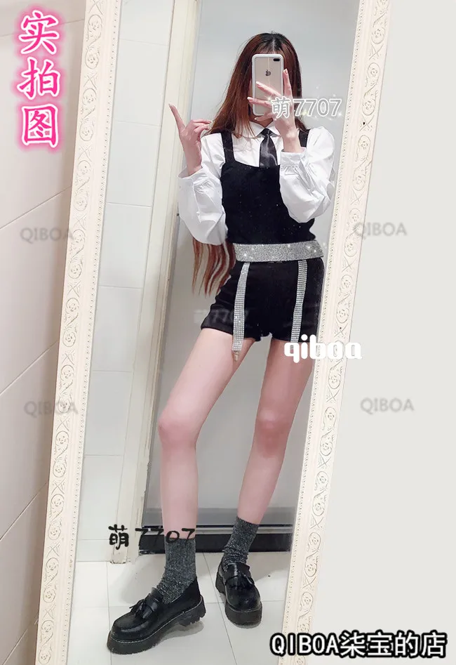 Kpop Blackpink Дженни сценический показ тот же корейский сексуальный длинный рукав рубашки шорты Комплект из двух предметов Женский Летний жилет шорты комплект из 2 предметов