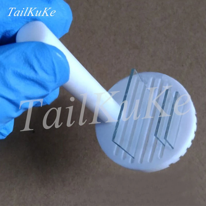 PTFE корзина для очистки/ITO/FTO проводящее стекло/кремниевый чип PTFE Очистительная рама/F4 силиконовый чип синий