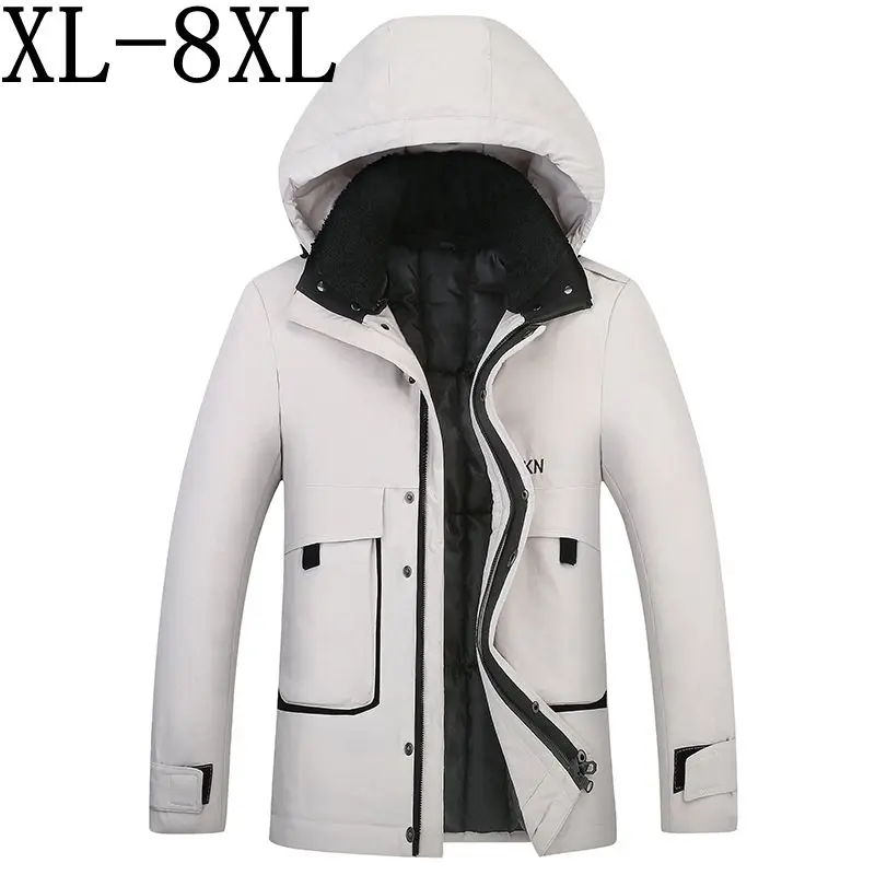 

Size 8XL 7XL 6XL 2019 New Winter Jacket Men Cotton Padded Thick Warm Casual Hooded High Quality Male Jacket Coat For -30 Degrees