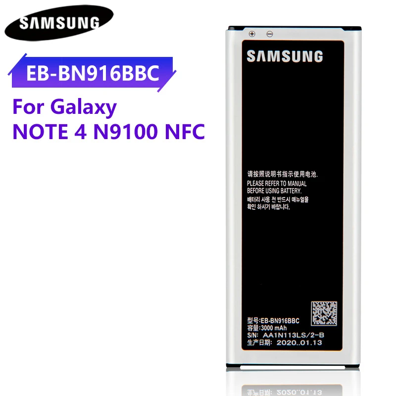 EB BN916BBC de batería Original para Samsung GALAXY Note 4, recambio Original, 3000mAh, N9108V, N9106W, Note 4|original battery|battery nfcbattery for samsung - AliExpress