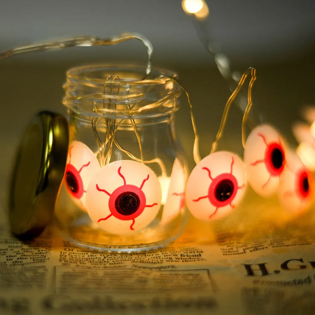 

Halloween 20 LEDs Battery Ghost Eyes Decorative String Lights Lantern Party Wire Holiday lighting Fairy Garland Decoration