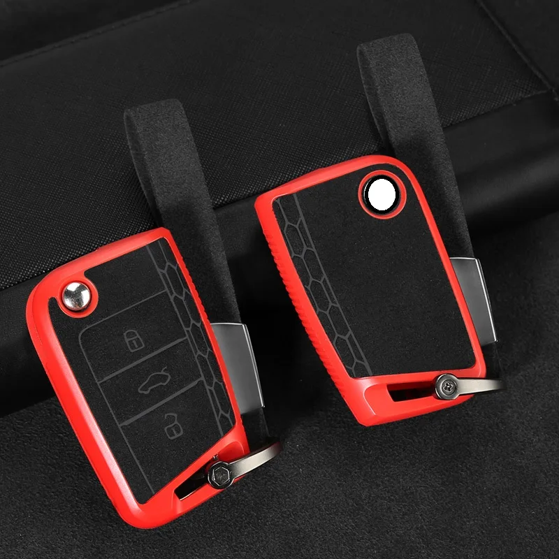 

Remote Car Key Case Cover For Volkswagen VW Golf 7 mk7 Seat Ibiza Leon FR 2 Altea Aztec For Skoda Octavia Flip keys Holder