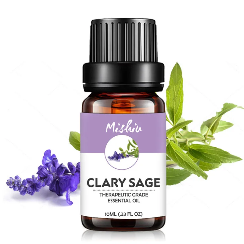 

Mishiu Clary Sage Essential Oil Lavender Ginger Frankincense Humidifier Fragrance Relieve Stress Oil Massage Bathing Skin 10ML