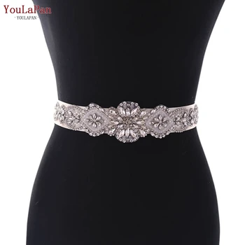 

YouLaPan S433 diamond belts for women wedding belts with rhinestones crystal belts silver diamond belt pearl bridal belt
