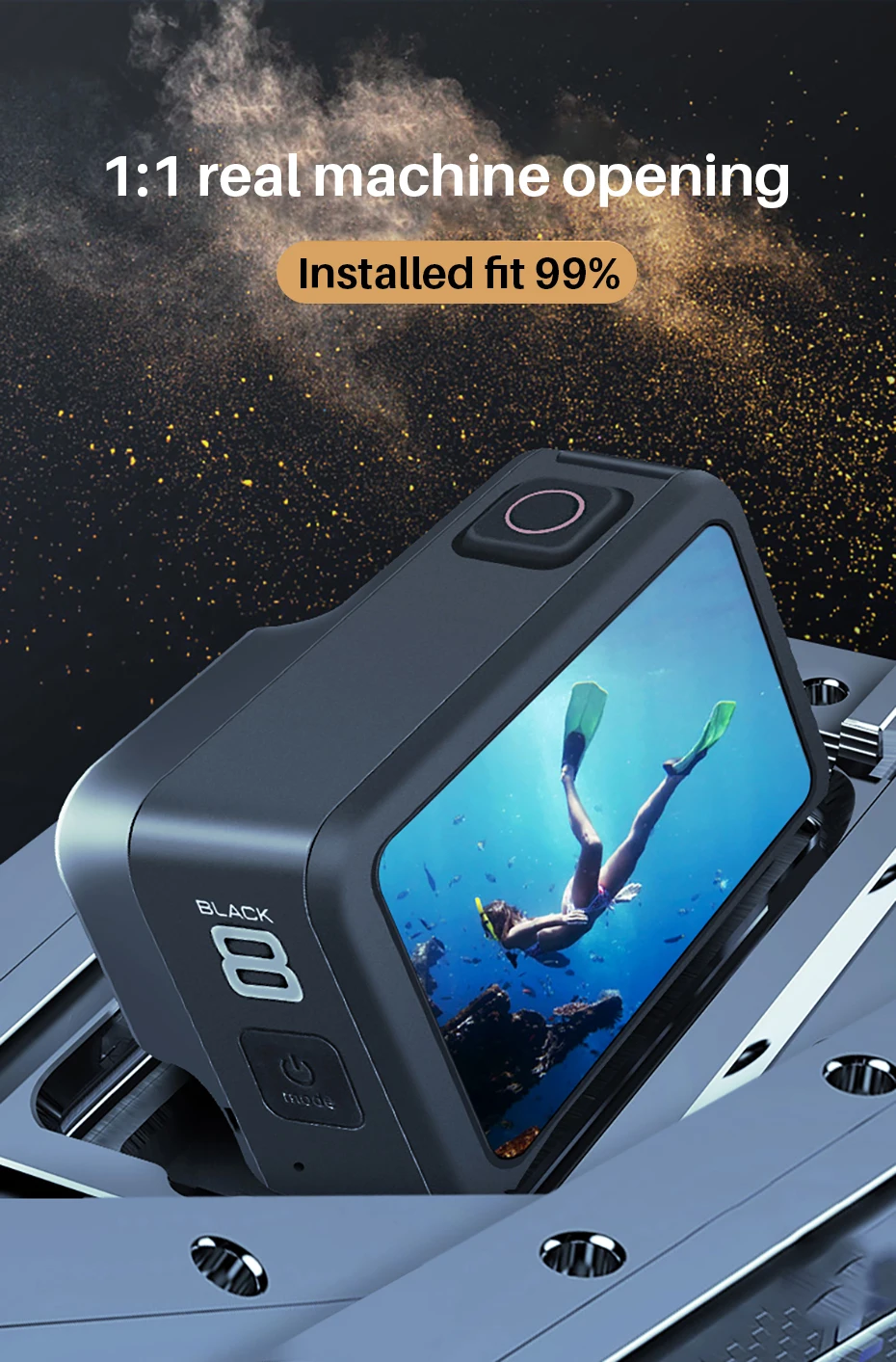 Ulanzi 60 м Дайвинг IP8 водонепроницаемый корпус оболочка с фильтром для GoPro 8 клетка для плавания для Gopro Hero 8 Черный GoPro аксессуары