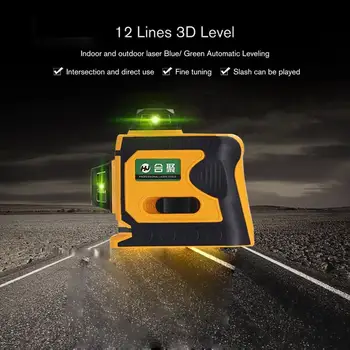 

12Lines 3D Laser Level Range Finder Self-Leveling 360 Horizontal And Vertical Cross Super Powerful Green Laser Beam Line