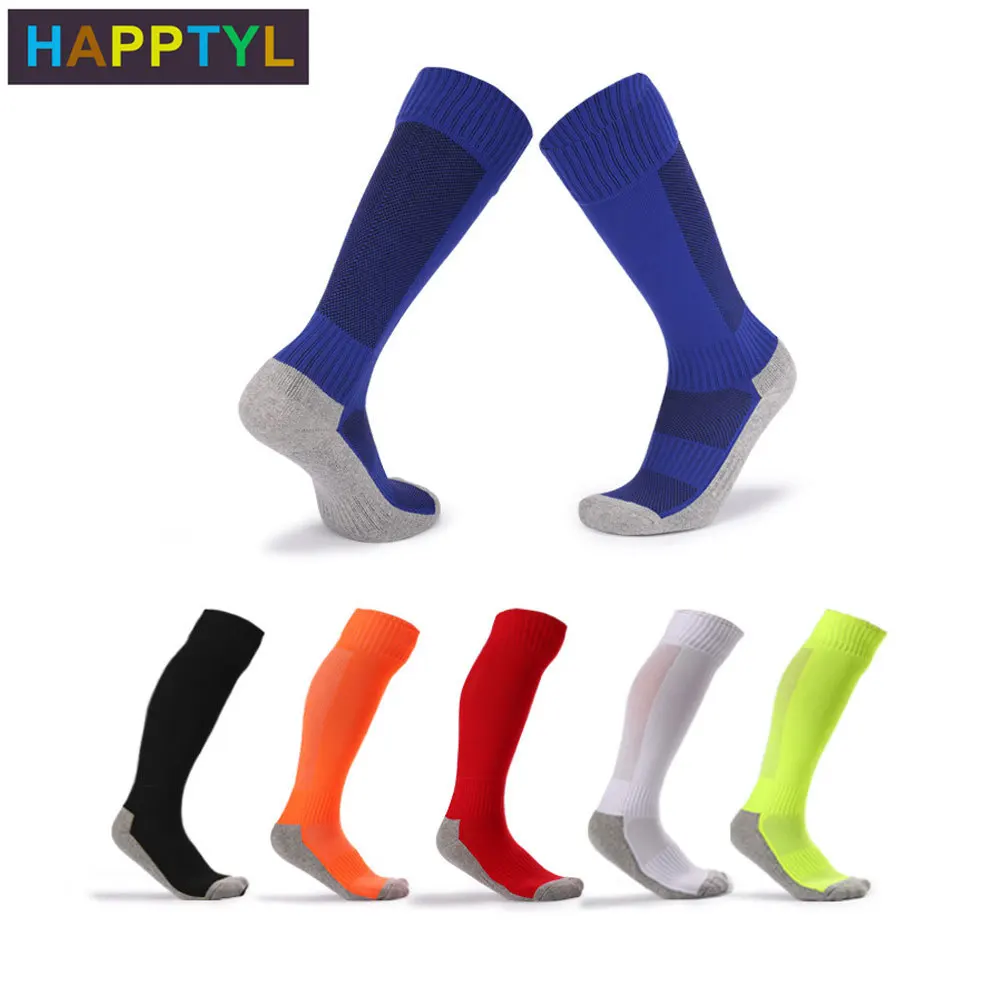 HAPPTYL/1 пара хлопковые футбольные гольфы для мальчиков и девочек Детские Длинные
