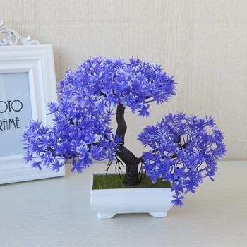 

Bright Color Artificial Potted Plant With Pot Home Table Decor Realistic