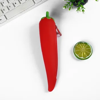 

Novelty Vegetable Fruit Silicone Pencil Case Stationery Storage Pencil Case Promotion Gift Stationery
