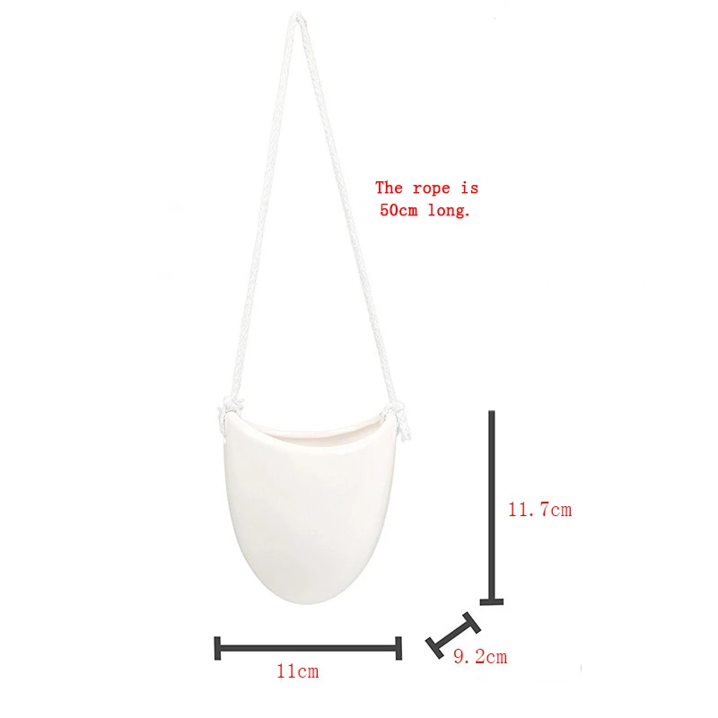 3 шт. скандинавские креативные зеленые растения в горшках подвесной цветочный горшок белый керамический подъемный канат кашпо для цветов Бонсай садовый декор