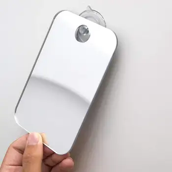 

Acrylic Shower Mirror Bathroom Fogless Fog Free Mirror Washroom Travel For Man Shaving Mirror 13*17cm