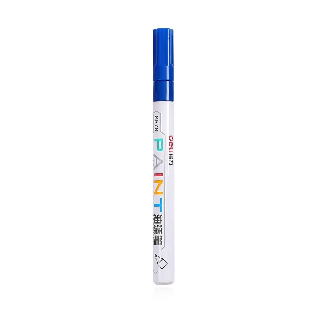 1 шт. креативный металлический маркер, белая маркер для бумаги, водостойкая и простая художественная ручка, маркер для краски, пуля, журнал, ручка - Цвет: blue