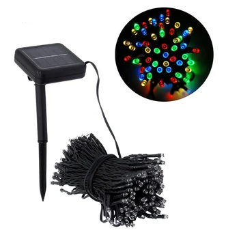 

Solar LED Light String Outdoor Waterproof Copper Wire String For Valentine Wedding Holiday Party Fairy Lights