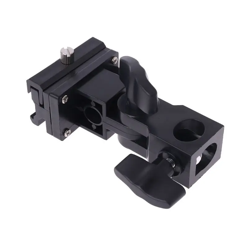Camera Flash Adapter Bowens Mount Bracket Holder Swivel Flash Hot Shoe Umbrella Holder Mount Adapter for Studio Light Type B Stand Bracket Photo Studio Accessories