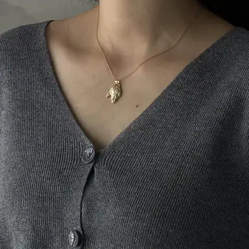 

Authentic 925 Sterling silver Abstract portraits ART pendants necklace Fine Jewelry TLx569