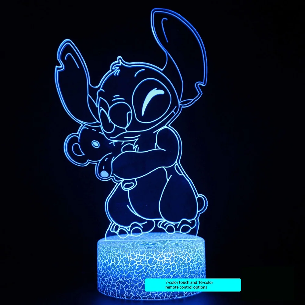 DISNEY led light Star Baby Stitch USB Creative Colorful Touch Remote Control 3D Desk Lamp LED Night Light children birthday gift led night light Night Lights