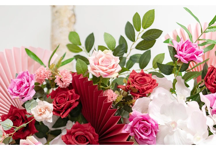 JAROWN Creative Origami Silk Flower Arch Floral Wedding Decoration Set Event Stage Background Layout Wedding Simulation Flower Decorscion Hogar (20)