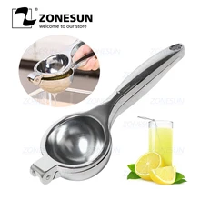 ZONESUN мини-соковыжималка из нержавеющей стали для цитрусовых, фруктов, апельсина, лимона, граната, Ручной пресс, ручная соковыжималка, лимон, пресс, машина