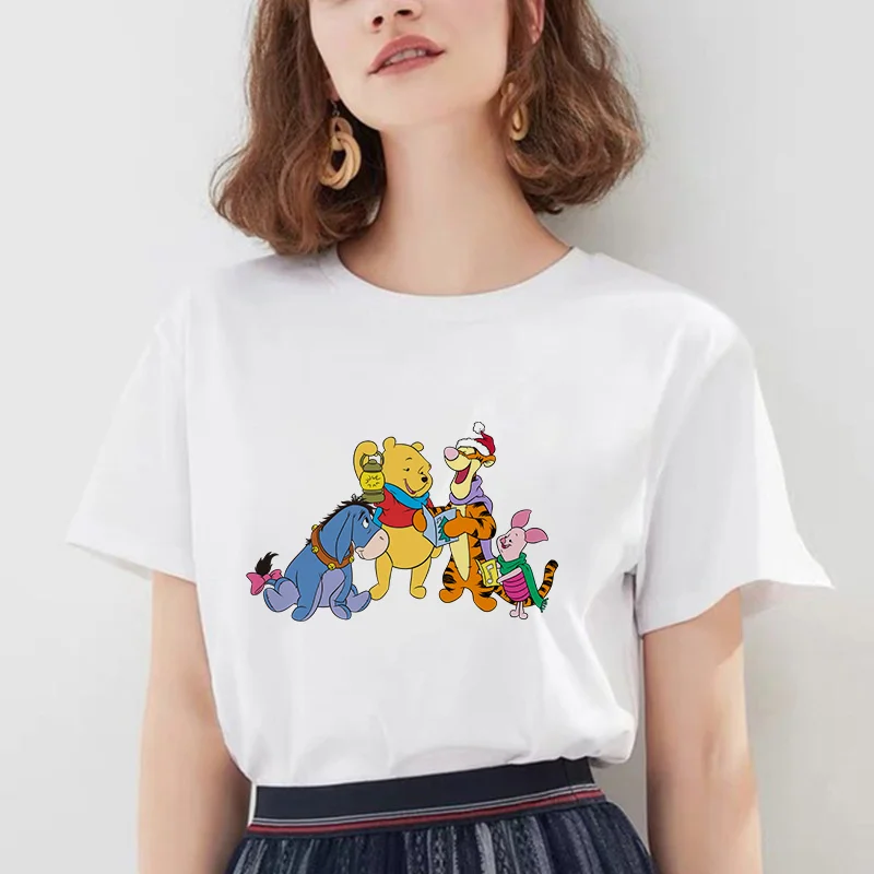 くまのプーさんピグレットティガーイーヨークリスマスtシャツ女性パンク原宿ガールズtシャツカジュアル半袖女性ディズニーtシャツ Tシャツ Aliexpress