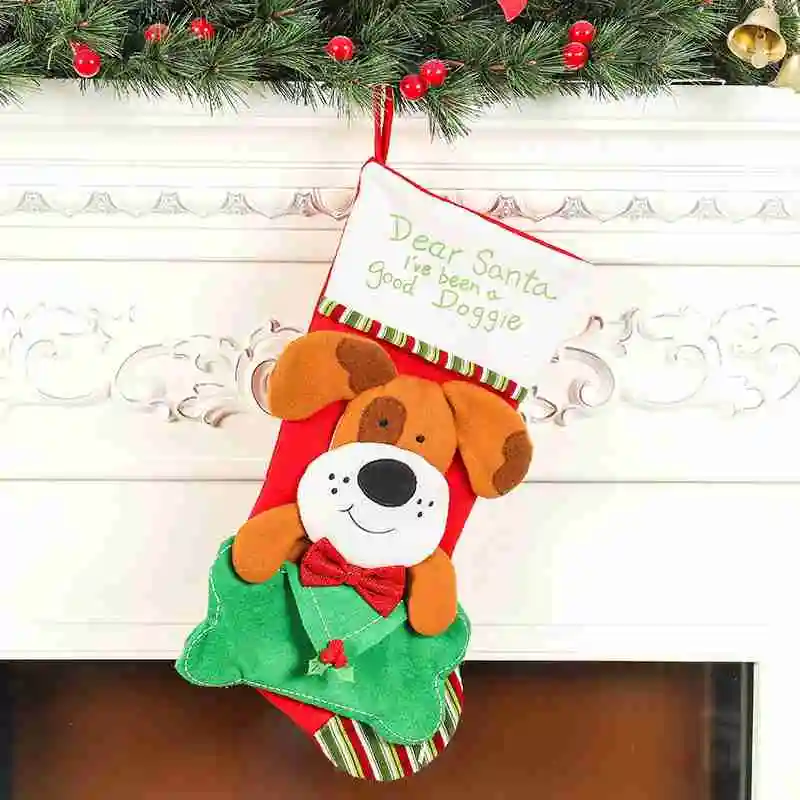 

Large Christmas Stocking Sock Gift Holder Christmas Tree Decoration New Year Gift Bags Candy Bags