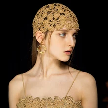 Hand Woven Beanie шляпа Женская Ручная работа цветок выдолбленная тонкая Лыжная шапочка весна лето дышащая досуг мода вязаные шапки H6784