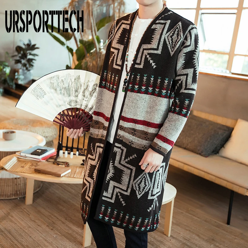 2020 Autumn Winter Printing Long Trench Coat Men Slim Fit Casual Printed Jackets And Coats Stand Collar Cardigan Trench Coat Men 2020 Autumn Winter Printing Long Trench Coat Men Slim Fit Casual Printed Jackets And Coats Stand Collar Cardigan Trench Coat Men