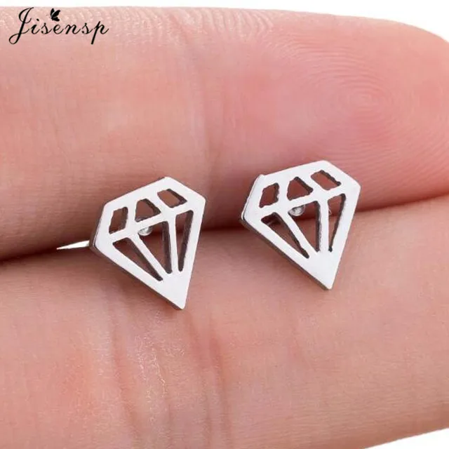Mini Stainless Steel Earings Fashion Jewelry Small Animal Ear Studs Punk Cross Star Dragon Ballet Stud Earrings Pendientes Gifts GED060