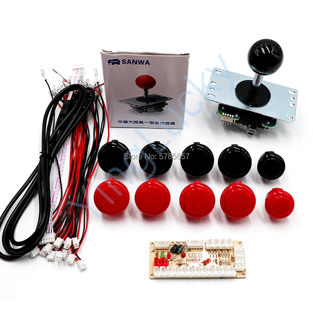 Original SANWA kit  DIY Arcade pandora  with zero latency Usb encoder JLF-TP-8YT joystick 10 * obsf-30mm buttons grating rotary encoder new original genuine goods are available from stock