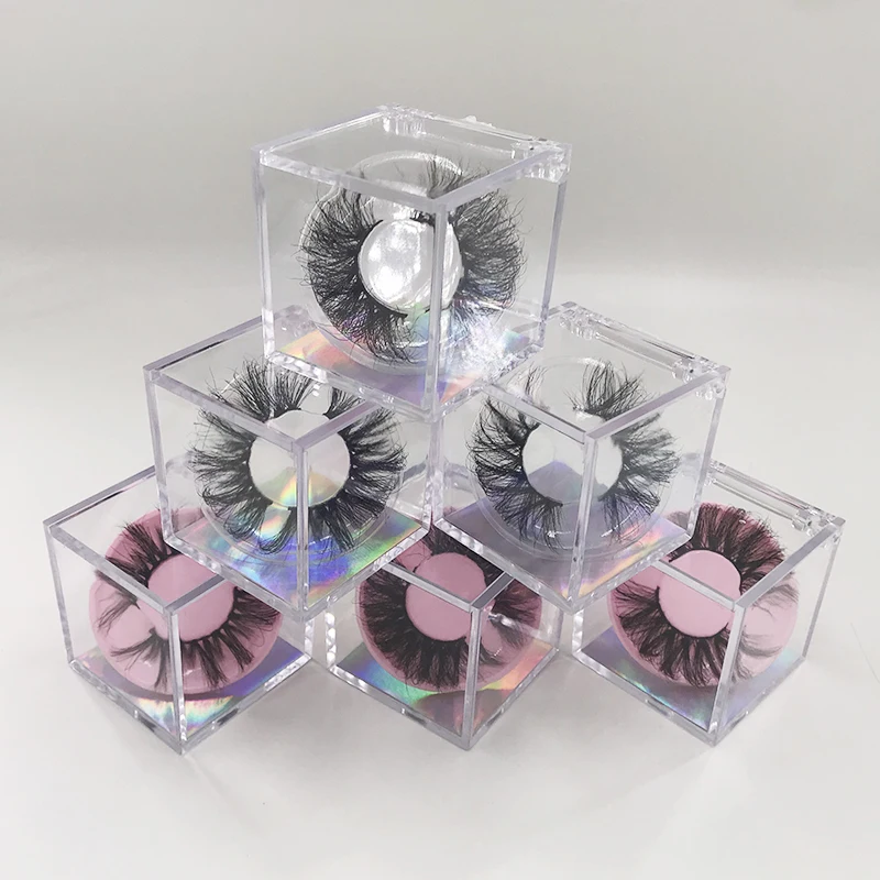 Коробка для ресниц Cube прозрачная красивая упаковка бесплатные подносы 3D коробка