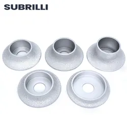 SUBRILLI – roue de meulage brasée sous vide, disque de profilage manuel de 20mm et 3 pouces pour meuleuse d'angle 