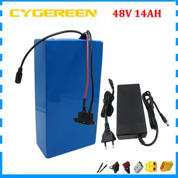 

Rechargeable 750W 48V Ebike battery 48 V 14AH Lithium ion battery with 20A BMS 54.6V 2A Charger Free customs fee