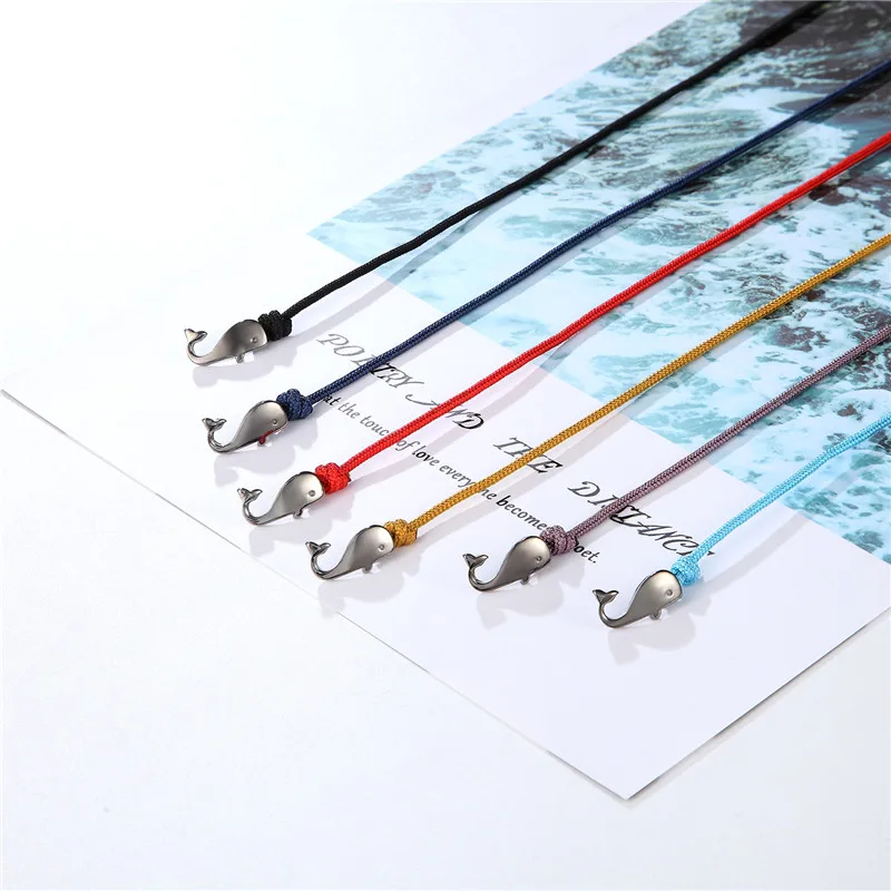MKENDN Новая мода КИТ Шарм морской выживания Веревка Цепь-Паракорд браслеты для женщин мужчин лето океан пляж стиль