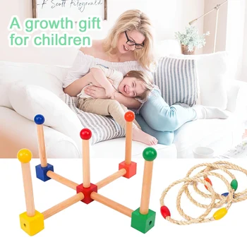 

Hoop For Children Garden Game Kids Family Pool Rope Quoits Funny Throwing Ring Toy Ferrule Educational Outdoor Entertainment