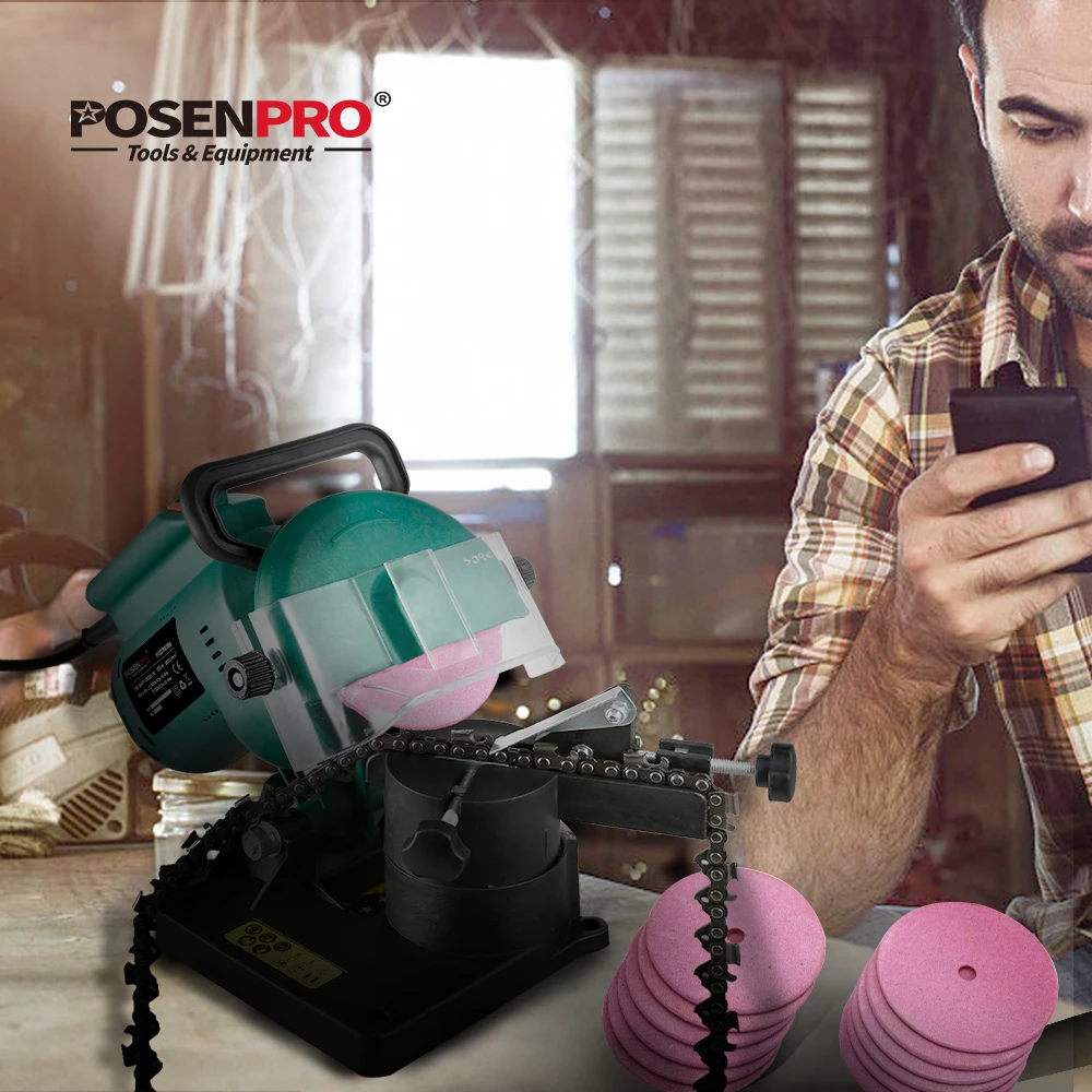 Electric Chain Saw Sharpener 220W Chain Grinder 100mm 4