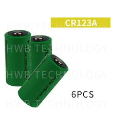 6pc 16340 1000mah 3v cr123a 16340 akumulator 3.0v rcr123a 16340 baterii litowych