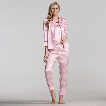 

Women pajamas silk pajamas for women 7 Pieces sleepwear Winter Sexy pijamas women Soft Sweet Cute Nightwear pajama set