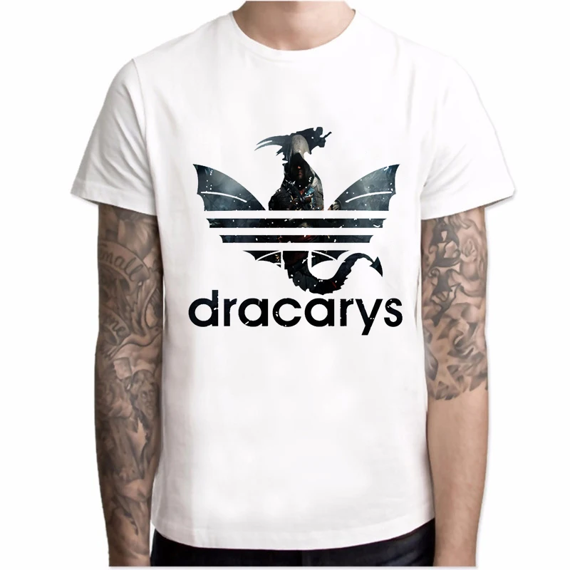 Dracarys, Мужская футболка, Игра престолов, harajuku, Винтажная футболка, Camisetas hombre, хипстер, удобная игровая футболка, топы