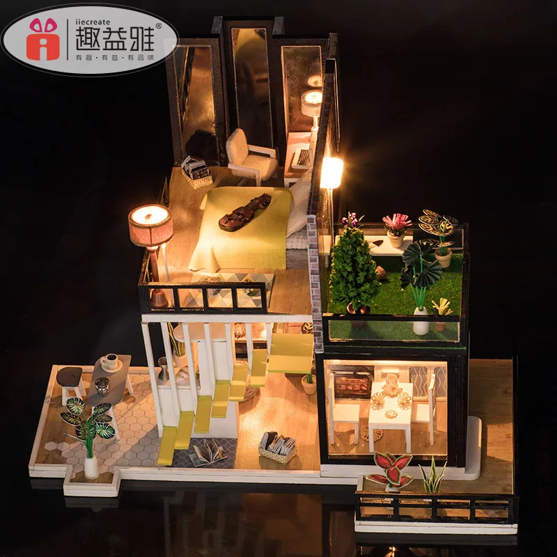 

Interest Yi Ya DIY Hut September Forest Handmade Creative Villa Architecture Model Assembled Toys