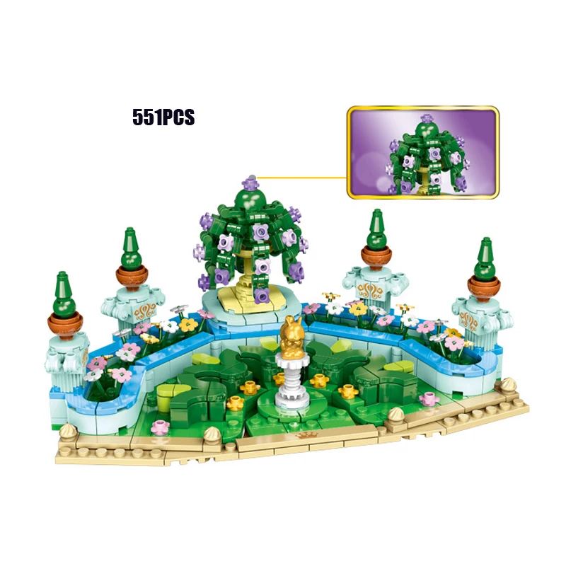 Сказочная история сцена Королевский сад MOC строительные блоки prince фигурки