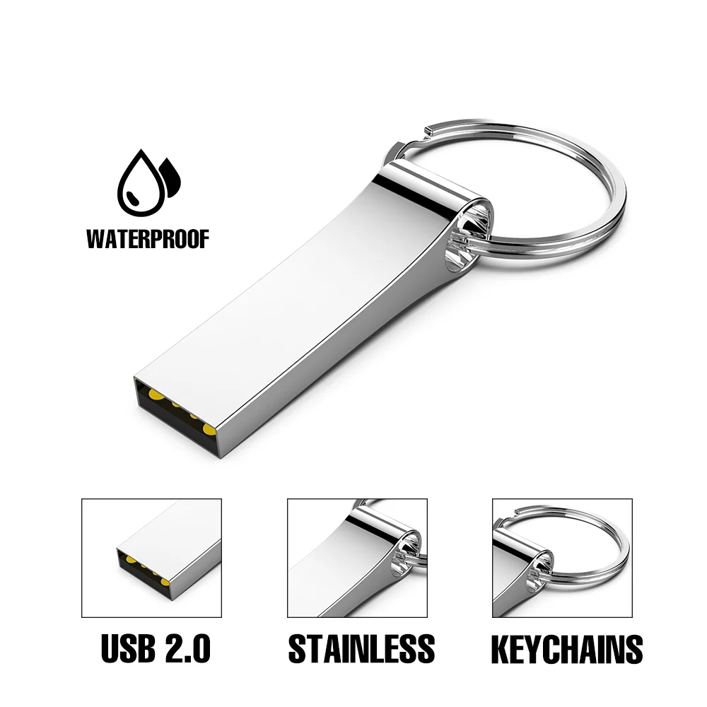 50 шт./партия, подарки компании Pendrive, металлический Usb флеш-накопитель, бесплатный логотип, водонепроницаемый, 4 ГБ, 8 ГБ, 16 ГБ, 32 ГБ, 64 ГБ, горячая распродажа