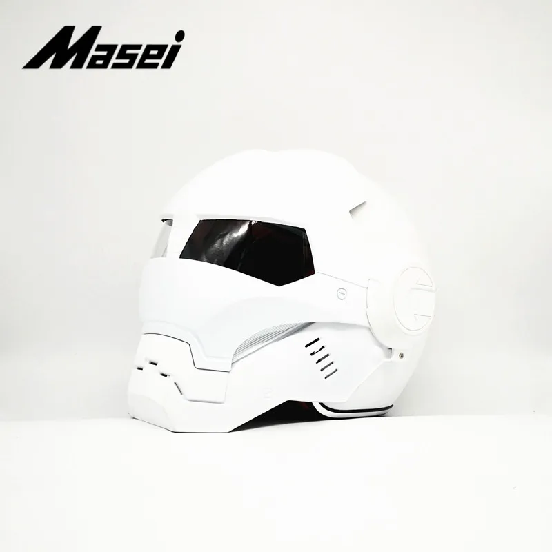 Masei шлем Железного человека moto rcycle половина с открытым лицом каска cross